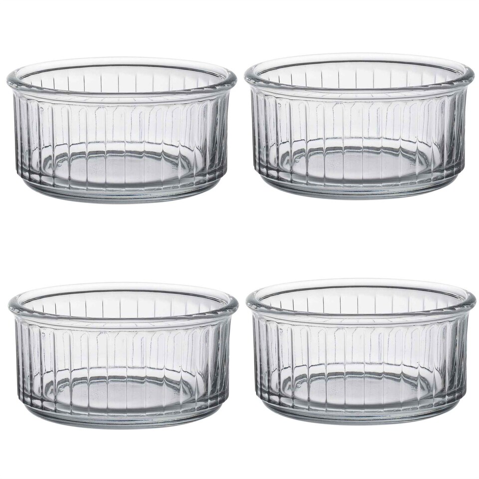 image 1 of Duralex Oven Chef Glass Ramekins for Creme Brulee, Desserts - 10cm - Pack of 4