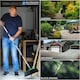 image 5 of 10" Outdoor Broom Garden Yard Brush with Metal Handle