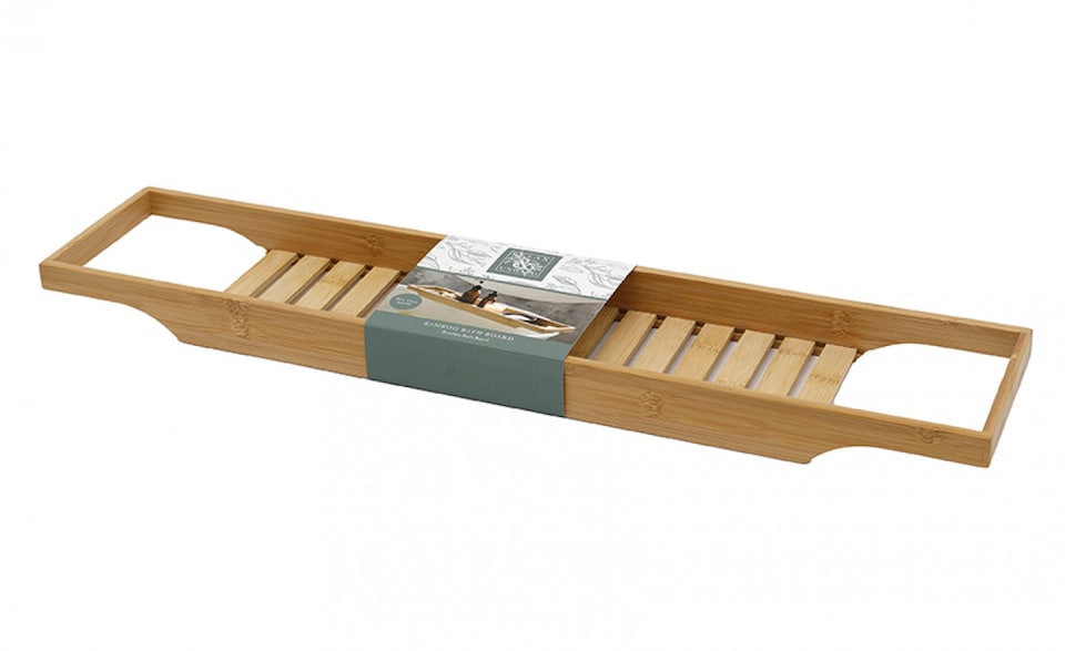 image 1 of Bamboo Bath Board - Bathtub rack - Bath Tray Organiser - Bath Caddy