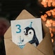image 3 of 3rd Cute Baby Penguin Cake Cartoon Kids Age 3 Year Old Child Birthday Card