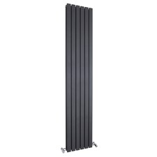 Lucia Square Vertical Double Panel Radiator, 1800mm x 354mm Anthracite | Grey | Anthracite | 1