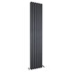 image 1 of Lucia Square Vertical Double Panel Radiator, 1800mm x 354mm Anthracite | Grey | Anthracite | 1