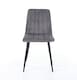 image 4 of Aspen Grey Oak Effect 100cm Round Dining Table with 4 Straight Stitch Upholstered Fabric Chairs - Modern Dining Set | Grey | Grey | One Size | 1