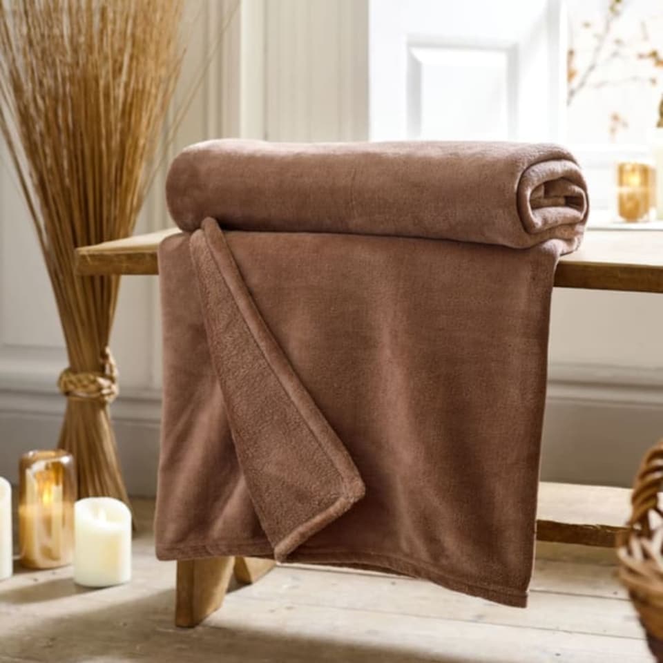 布団・毛布 BLESS Brownhair Price Charms blanket Snuggle Touch Supersoft Fleece Throw Blanket - Tesco Groceries