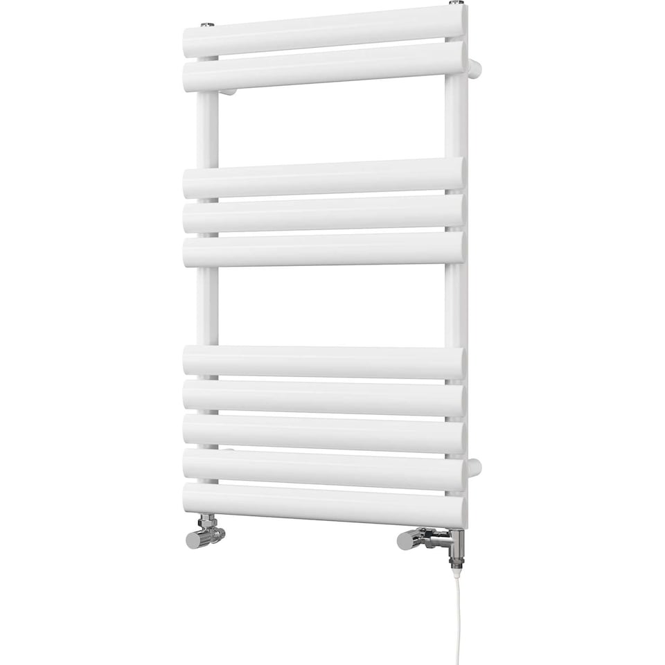 image 1 of Omeara - White Dual Fuel Towel Rail H825mm x W500mm Standard