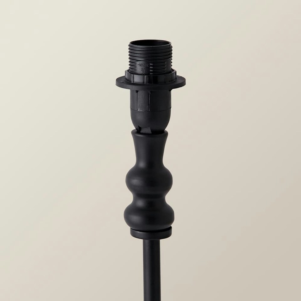 image 1 of ValueLights Maggie Black Metal Candlestick Slim Table Lamp Base