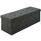 image 1 of Stool - foldable, padded, polyester, large storage space, 110 x 38 x 38 cm | Grey | dark grey | 110 x 38 x 38 cm | 1