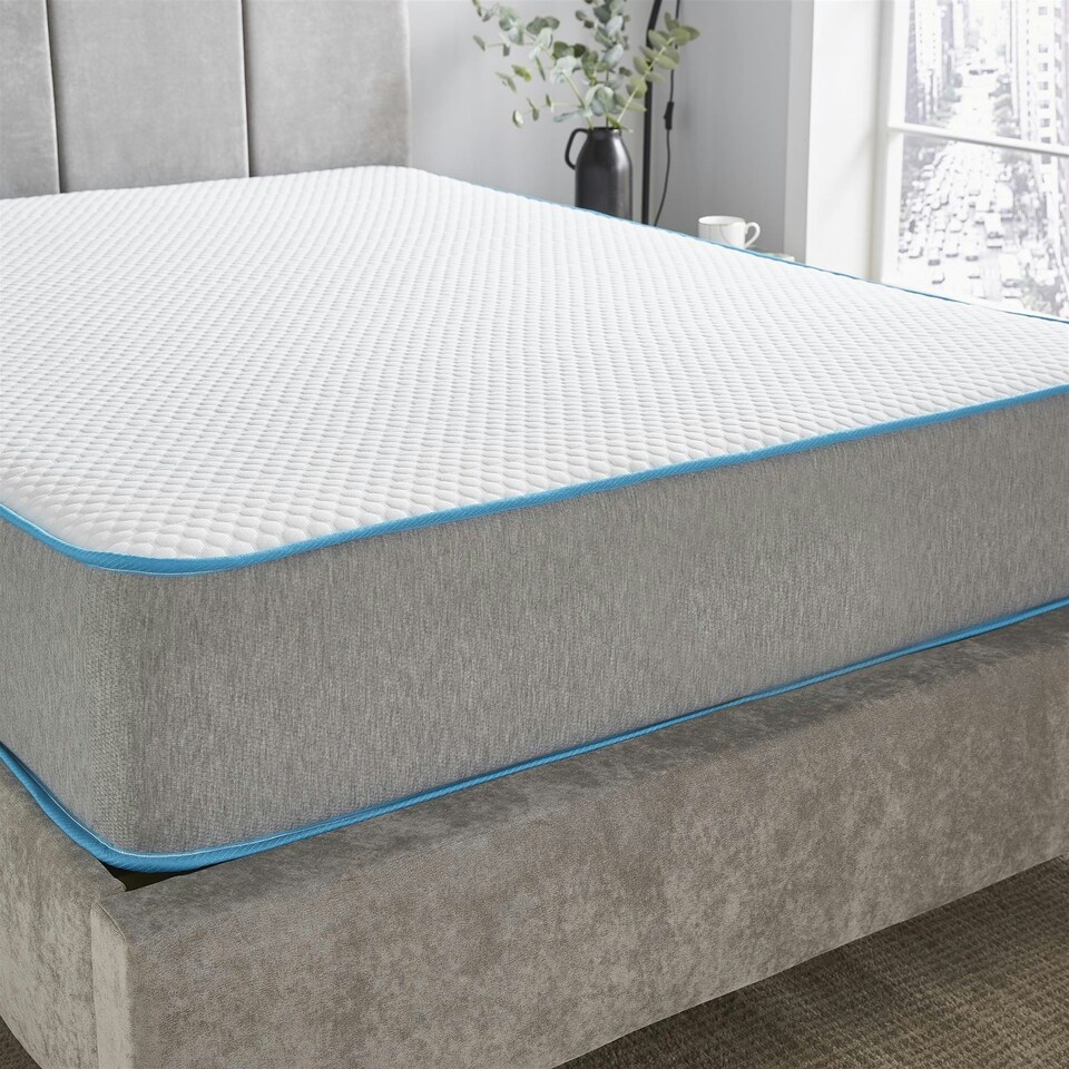 image 1 of Premium Comfort Bubble Hybrid Mattress - 23cm Deep, Soft/Medium Firmness | Grey | Small Single