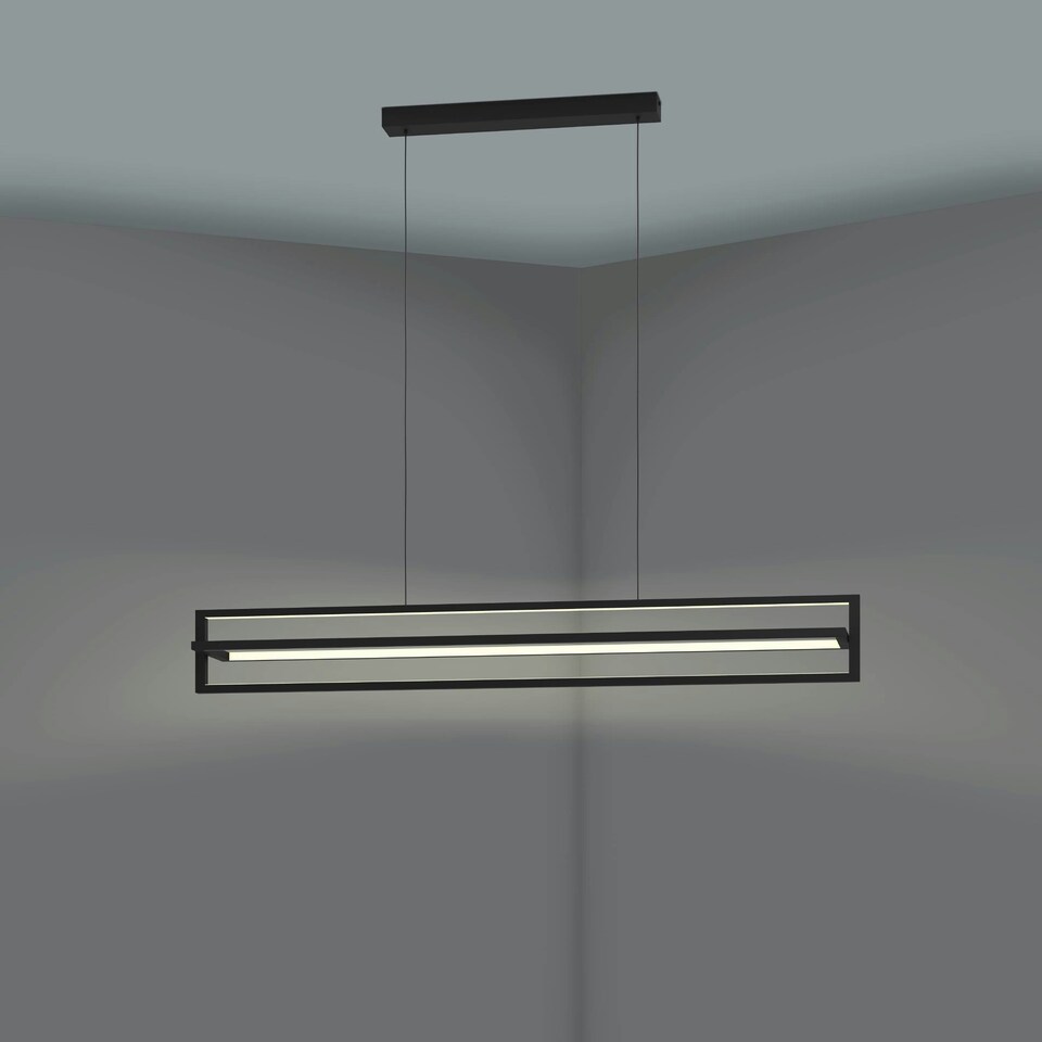image 1 of EGLO Siberia Modern Black Steel LED Pendant Light WBS Black