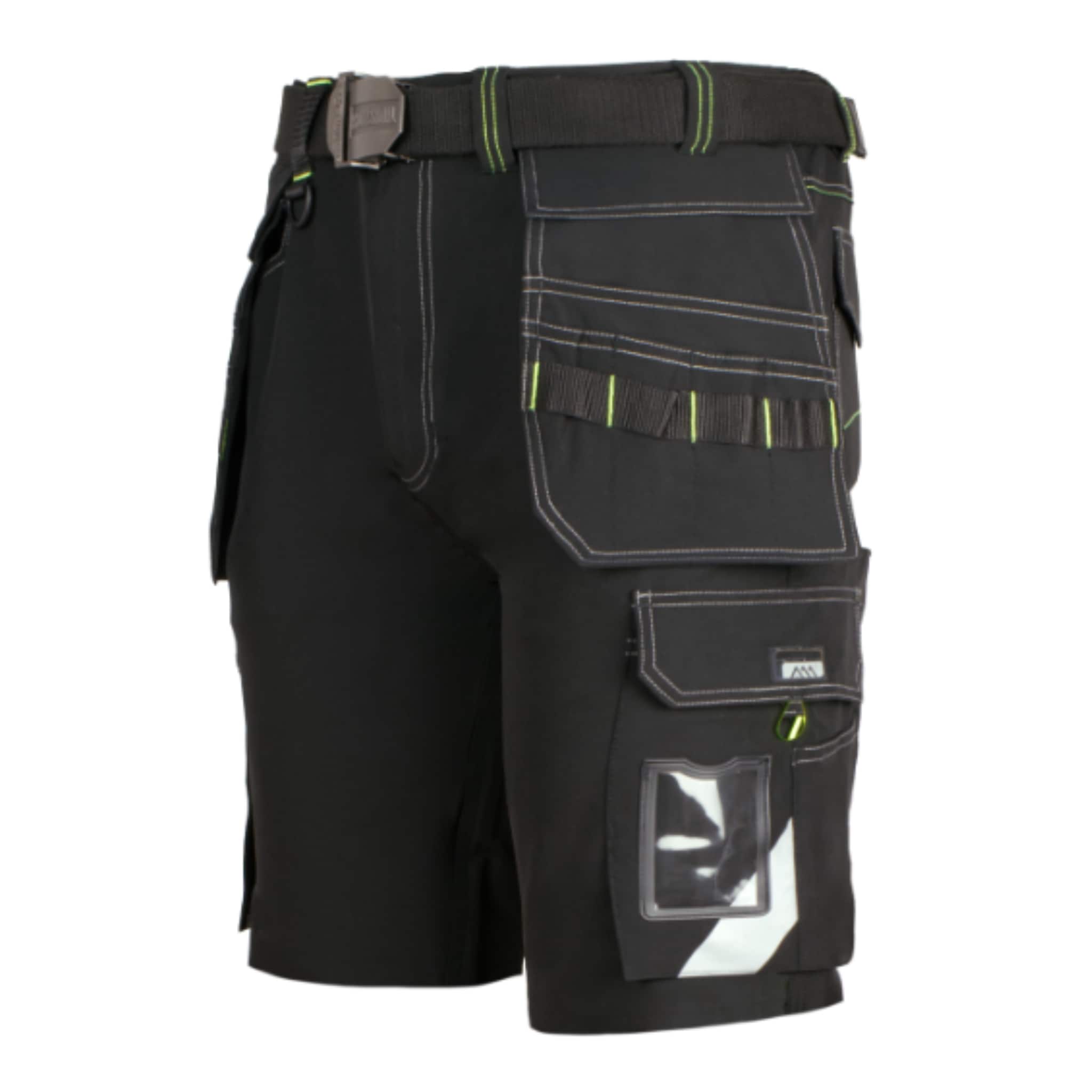 ArtMas CLASSIC4DYNAMIC Mens Work Shorts Size 34UK Durable Knee Length Cargo Design with Multi Pockets and Belt