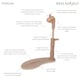 image 3 of Milward Versatile Beech Seat Frame - Adjustable Hands-Free Stand with Universal Clamp for Any Hoop or Frame