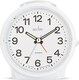 image 1 of Acctim Elsie Analogue Alarm Clock Non Ticking Sweep Quartz Luminous Hands | White | White