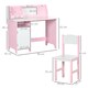 image 5 of HOMCOM Kids Table and Chair Set 2 PCs Table and Chair Set w Whiteboard | Pink