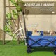 image 8 of Outsunny 62L Festival Trolley, 120kg Heavy Duty Folding Trolley Cart, Blue