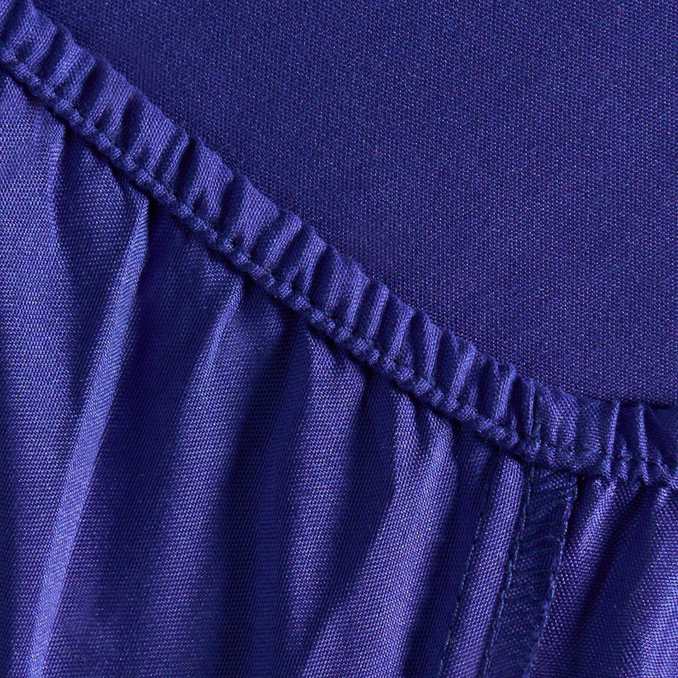 image 1 of OHS Plain Fitted Bed 25cm Deep Elasticated Sheet, Double - Bright Blue
