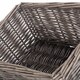 image 5 of Small Antique Wash Finish Wicker Tray | Brown | Brown | Small