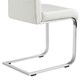 image 4 of Yaheetech  Set of 2 Dining Chairs Faux Leather Chairs with Metal Legs White