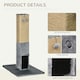 image 3 of PawHut 79cm Jute Scratcher Climber with Toy, Self Grooming Brush, Grey