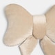 image 4 of OHS Soft Velvet Bow Shaped Cushion Pillow | Cream | Natural