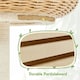 image 6 of Yaheetech 75 cm Tall Rattan Cat House  Beige