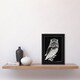 image 2 of Julie de Graag Framed Wall Art Print Two Owls Vintage Animal Painting Home Décor