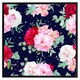 image 2 of Roses on navy (Picture Frame) Grey | M