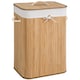 image 1 of Laundry Basket - washing hamper with lid, removable laundry bag, 2 handles | Brown | beige | 72 L | 1