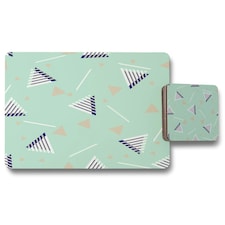 Geometric Triangle Stripes (Placemat & Coaster Set)