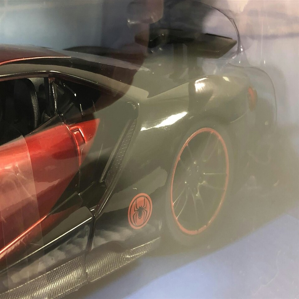 image 1 of Spiderman Miles Morales 2017 Ford GT with Figure 1:24 Scale Jada 31190