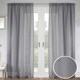 image 1 of Pair of Jewel Grey Diamante Embellished Voile Panels 183 cm (72 inch) Rod Pocket Panels for Bedroom and Living Room