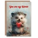 image 1 of Adorable Love Heart Romantic My World Anniversary Valentines Day Card