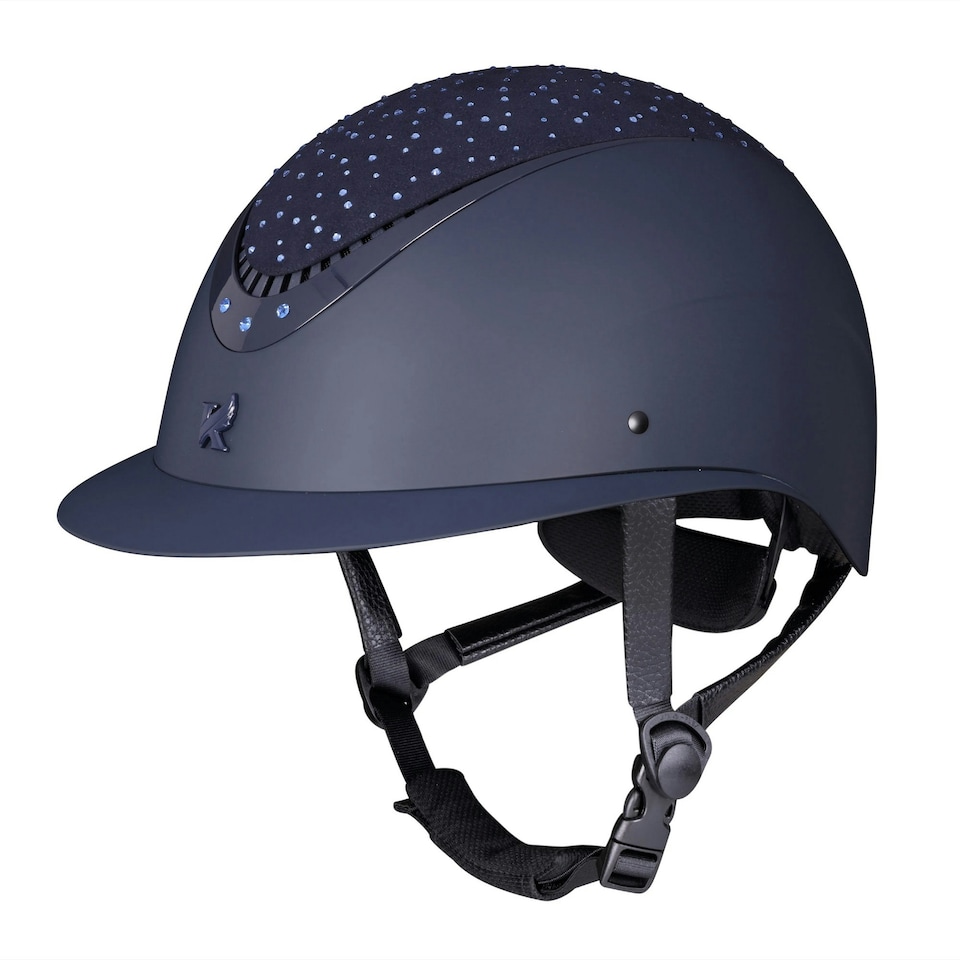 image 1 of Karben Unisex Adult Viola Ellipse Fixed Peak Riding Hat - Navy - 52cm - 54cm Blue | 52cm - 54cm