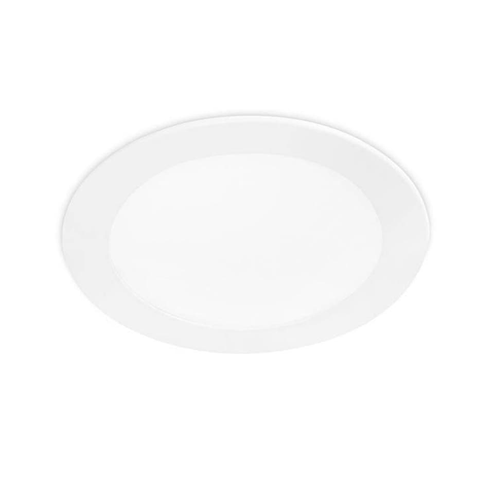 Easy Integrated LED Round Recessed Downlight Panel Matt White - Cool White