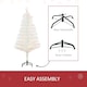 image 6 of HOMCOM 4FT Prelit Artificial Christmas Tree Fiber Optic Xmas Decoration, White