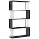 image 1 of HOMCOM Wooden Storage Display Unit Bookshelf Bookcase Dividers S Shaped Black
