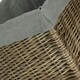 image 5 of Antique Wash Grey Cotton Grey Lined Willow Storage Baskets Set of 4 Grey