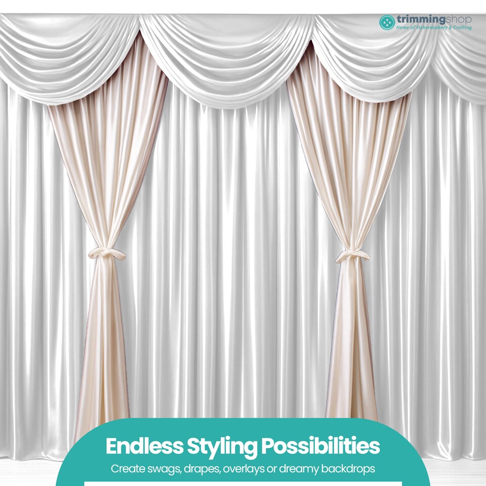 image 1 of 10m Ice Silk Fabric, Satin Material Silk Overlay, Backdrop Fabric