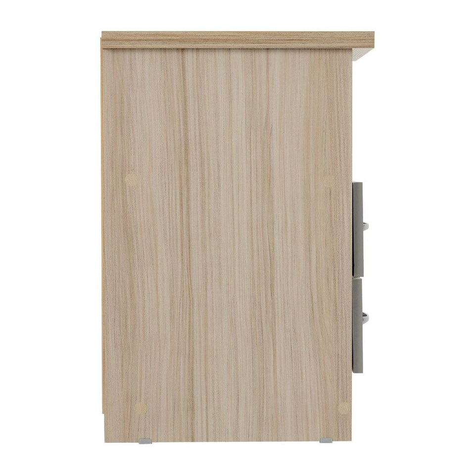 image 1 of Nevada 2 Drawer Bedside Cabinet Grey