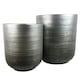 image 3 of 39cm x 33cm Coya Silver Ridged Planter Large Composite Plant Pot