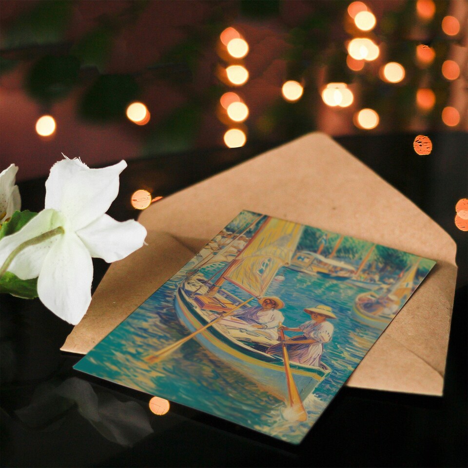 image 1 of Regatta Sailing Boat Ladies Oil Woman Her Birthday Card