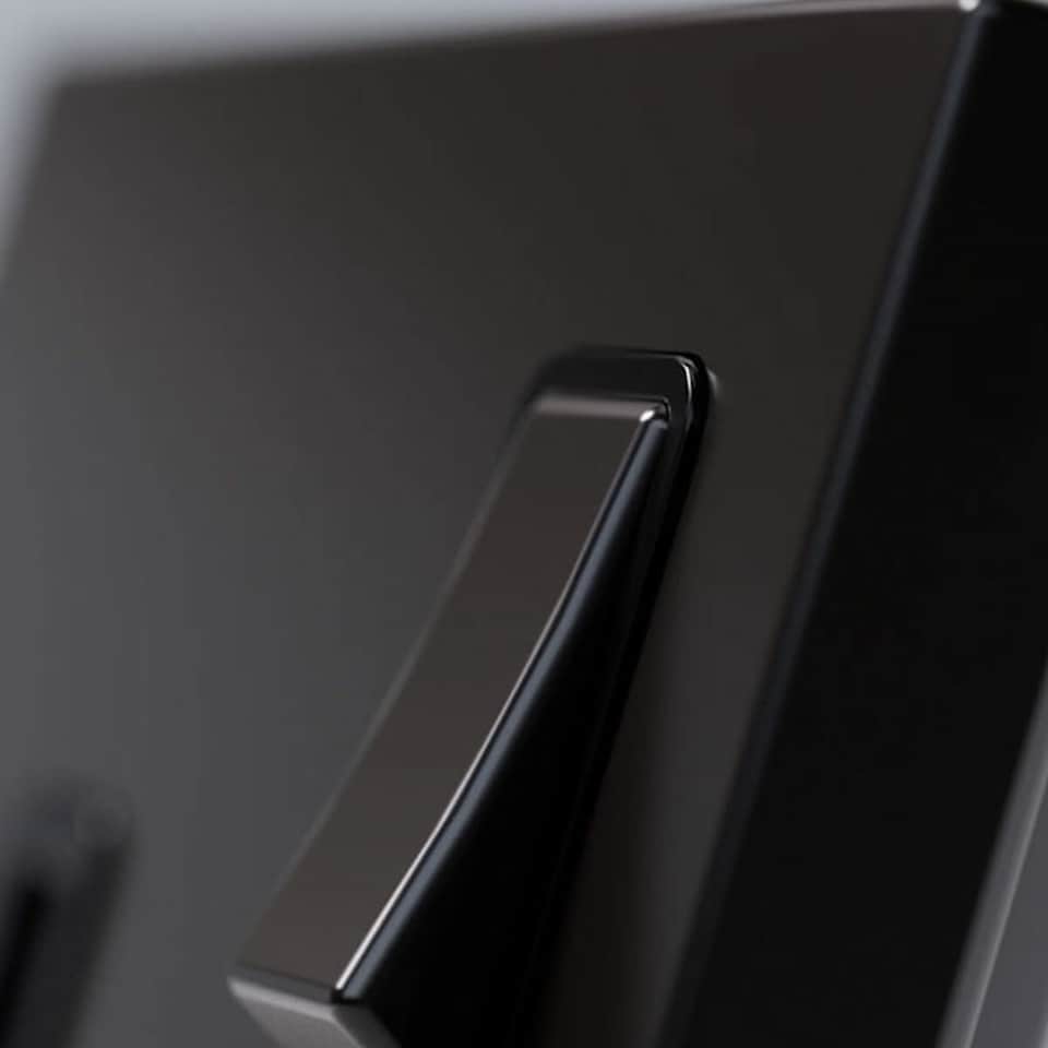 image 1 of SE HOME Matt Black 1 Gang 2 Way 10AX Toggle Light Switch | Black | Matt Black