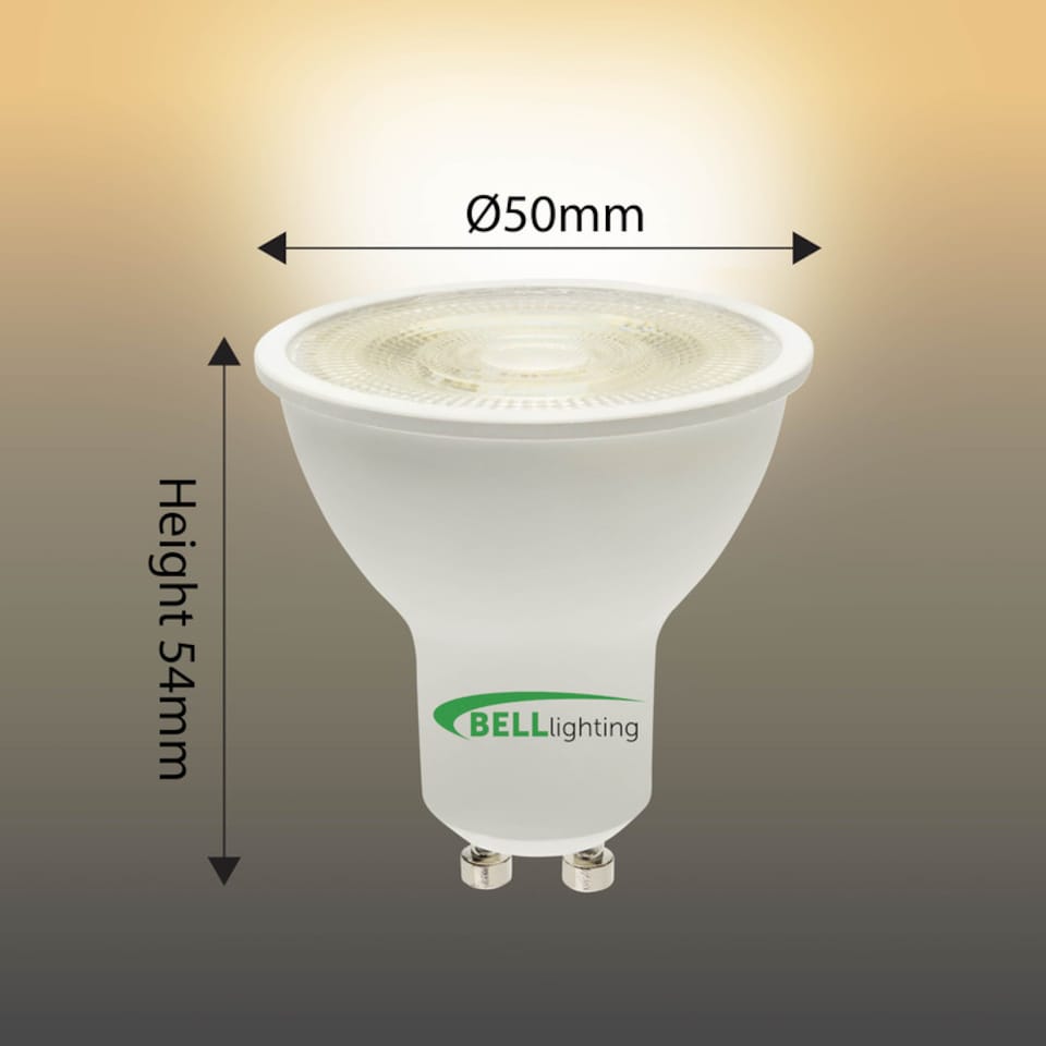 image 1 of BELL Lighting GU10 LED Spotlight 4.4W Warm White 2700K Energy Saving Light Bulbs