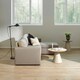 image 3 of Soli Low Round Coffee Table in Oak/Grey 65x43cm