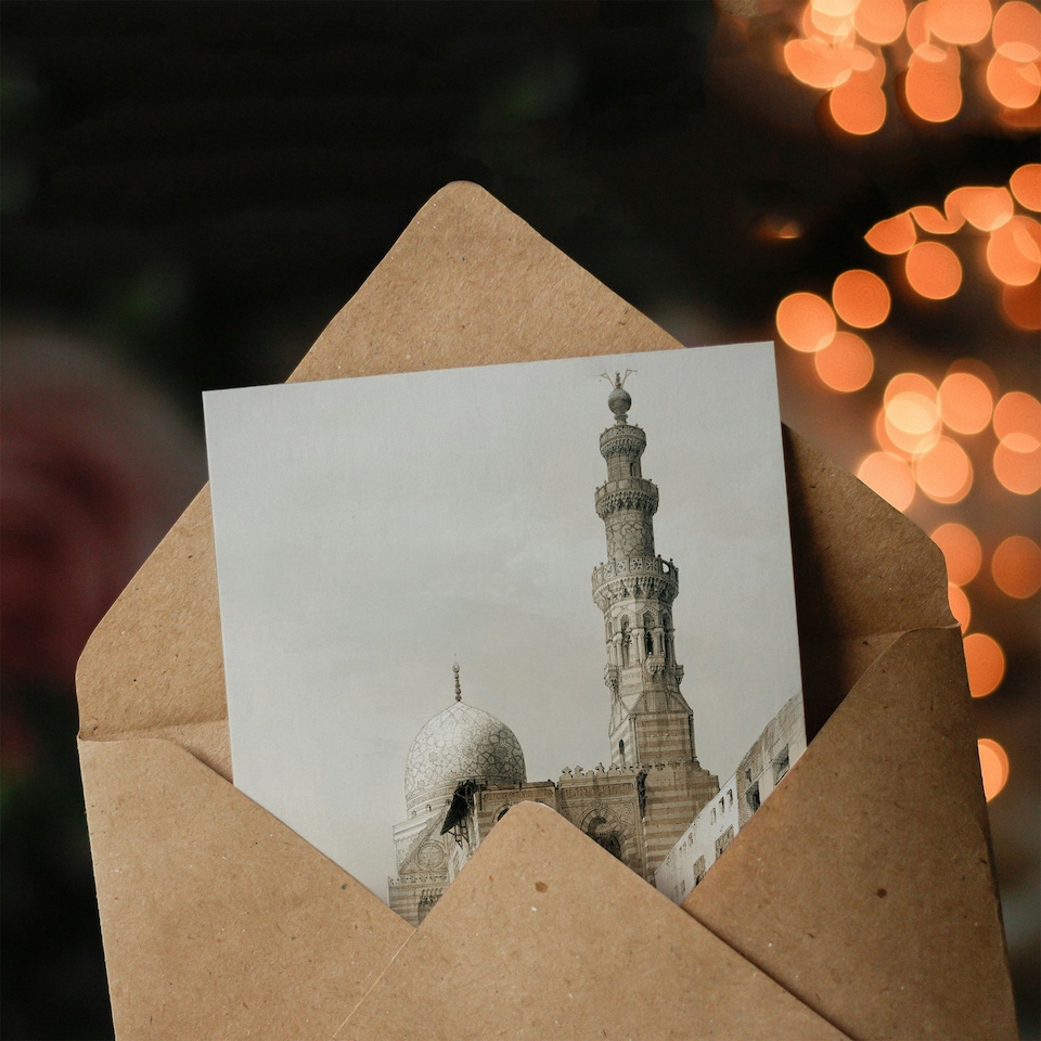 image 1 of David Roberts Art Card Tombs of the Khalifs at Cairo