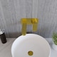 image 3 of Current Round Wall Mounted 2 Tap Hole Basin Mixer Tap - Brushed Brass | Gold | Brushed Brass | 1