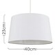 image 3 of ValueLights Modern Tapered White Faux Linen Ceiling Pendant Table Lamp Light Shade