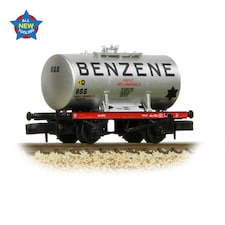 Graham Farish 14t Anchor-Mounted Tank Wagon Benzene Silver 855