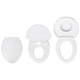 image 6 of Harbour Housewares Soft Close Family Toilet Seat - White | White | White