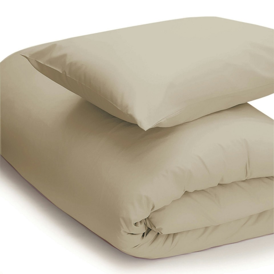 Belledorm Easycare Percale Duvet Cover - Mushroom - Superking