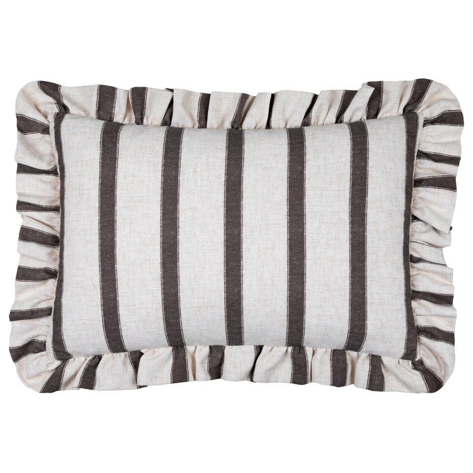 image 1 of Wylder Connie Striped Ruffle Cushion